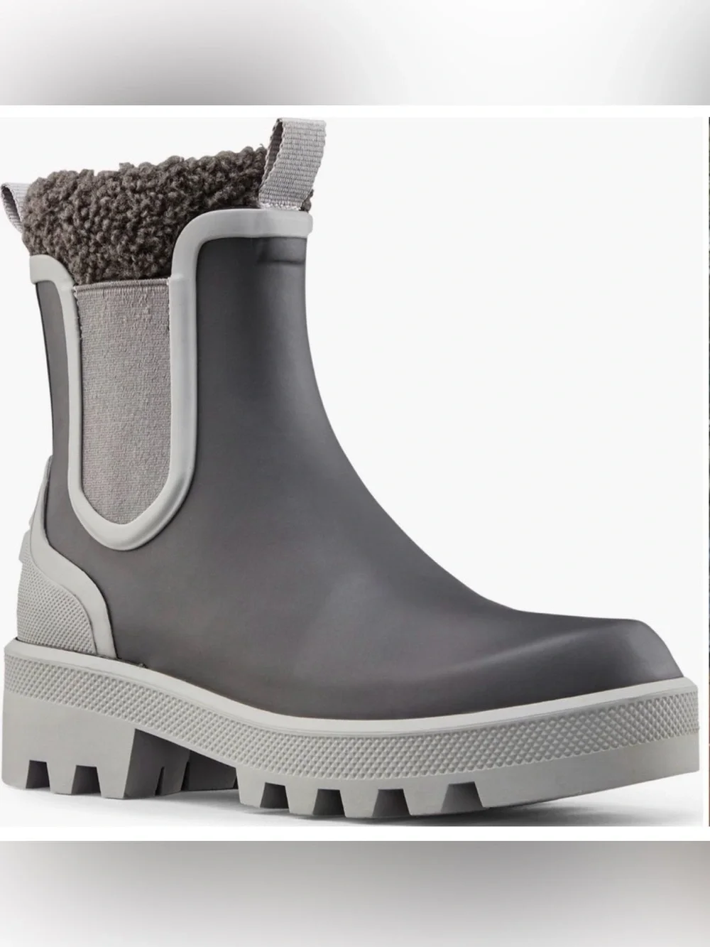 COUGAR IGNITE black Gray Waterproof Chelsea Rain winter Boots with Fleece Lining